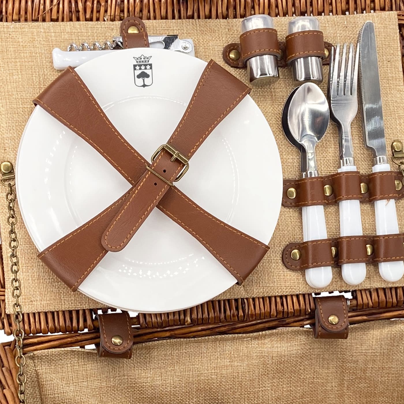 Plato de porcelana (logotipo gris) - 20,5 cm fino