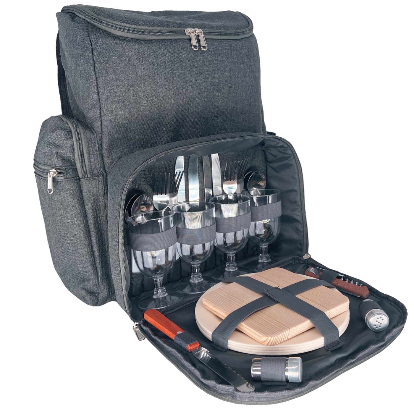 Mochila de picnic "Escapade" Gris - 4 personas