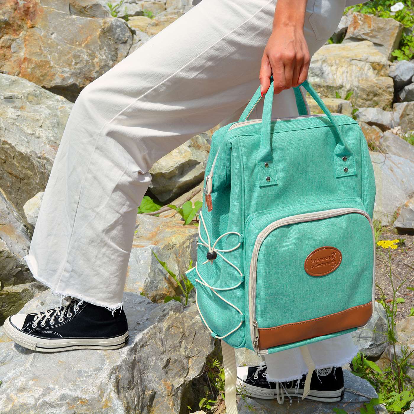 Mochila de picnic turquesa - 2 personas