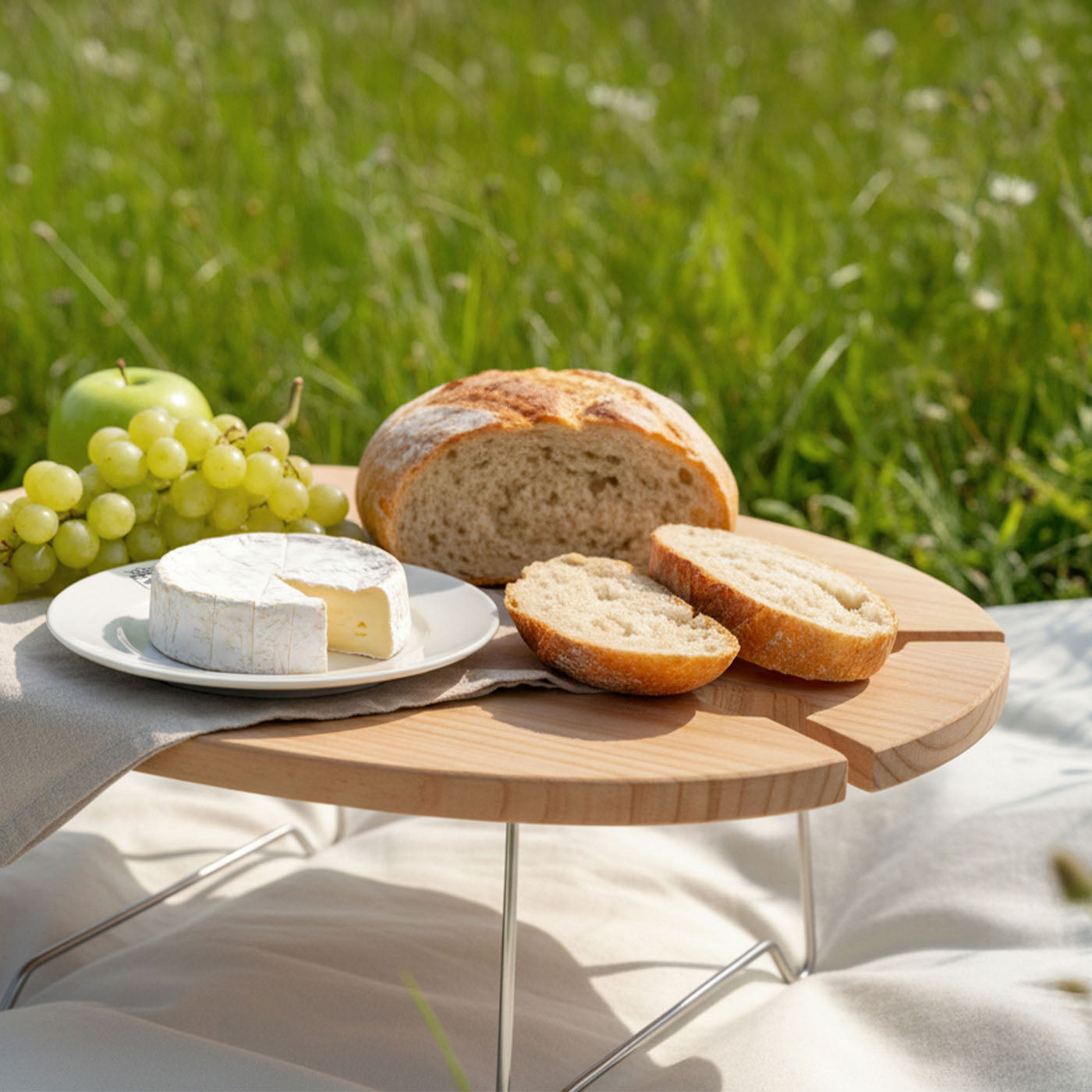 Cesta de picnic de mimbre Belle-Île - 4 personas