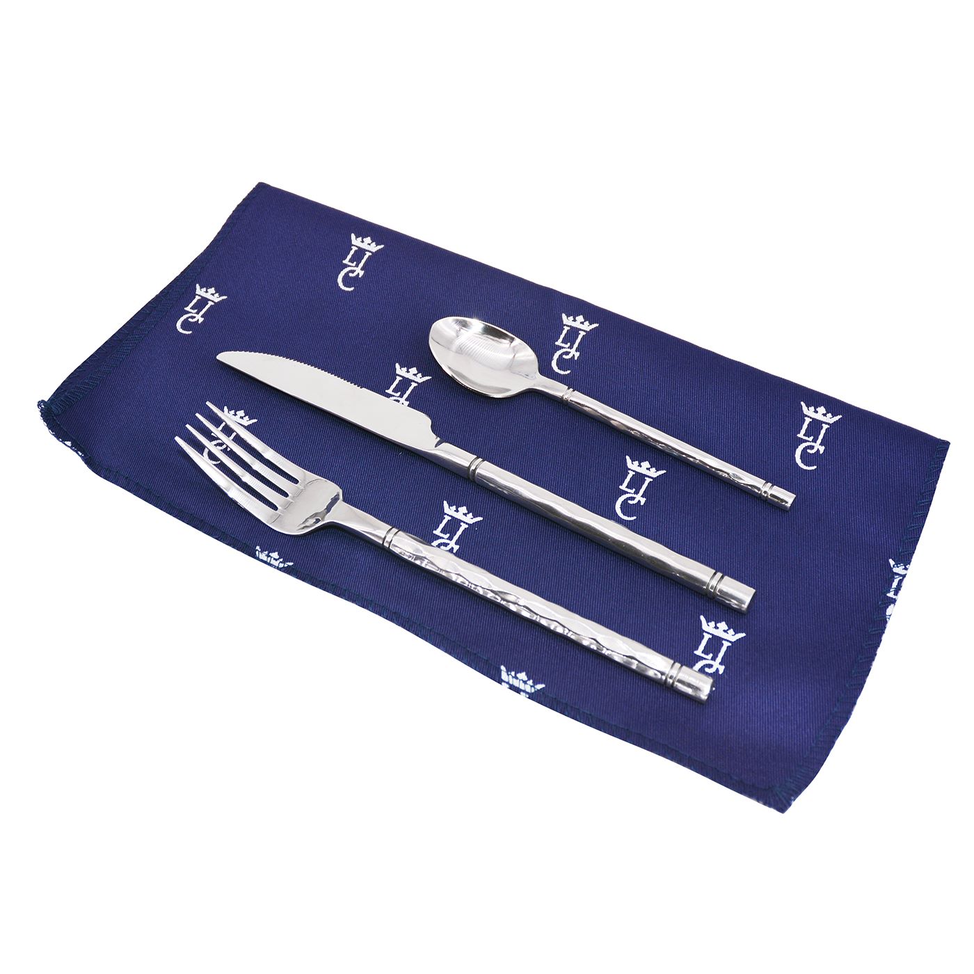 Cesta picnic de mimbre y cuero azul – 6 personas