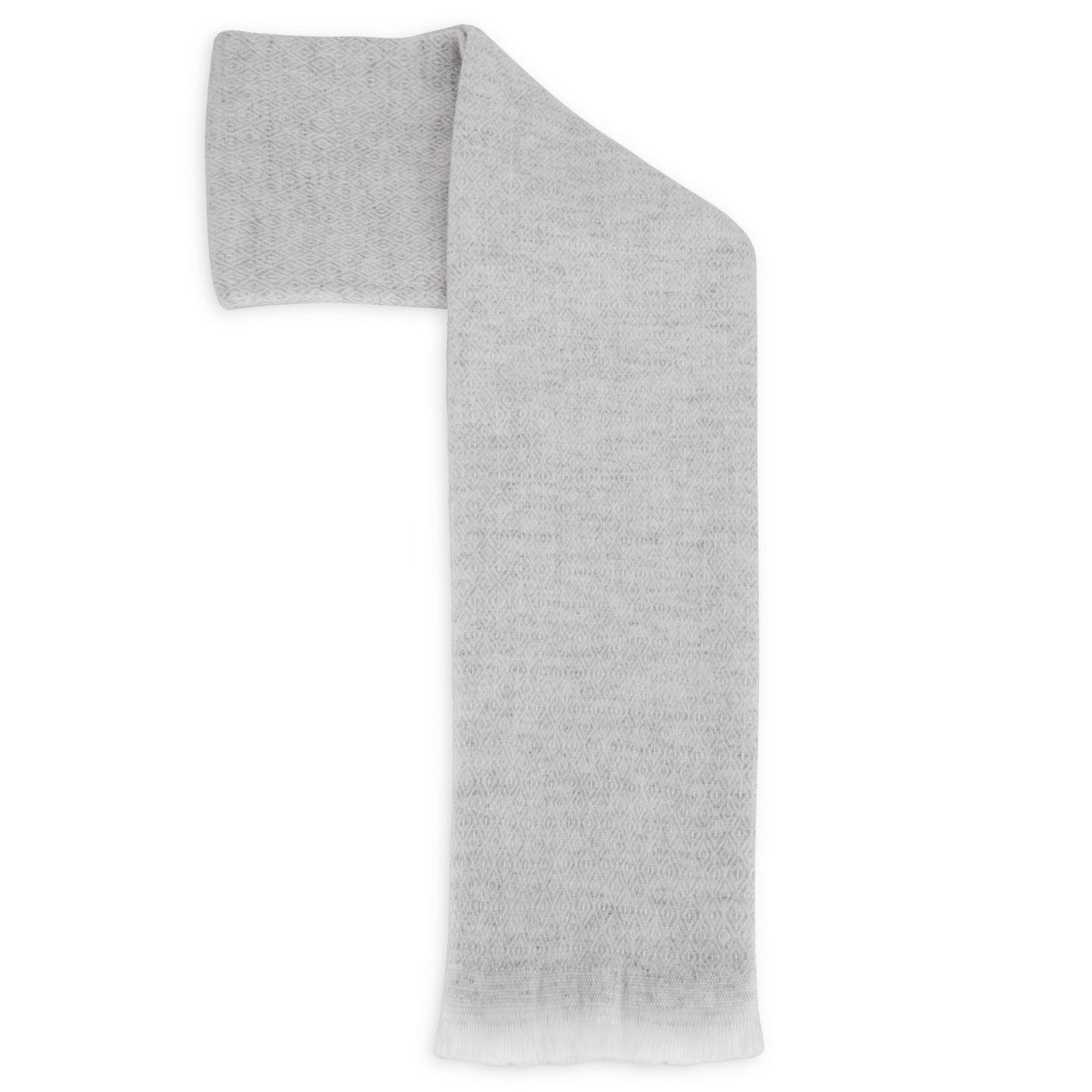 Bufanda de cachemira y lana de Hombre estampado diamante Gris Plateado