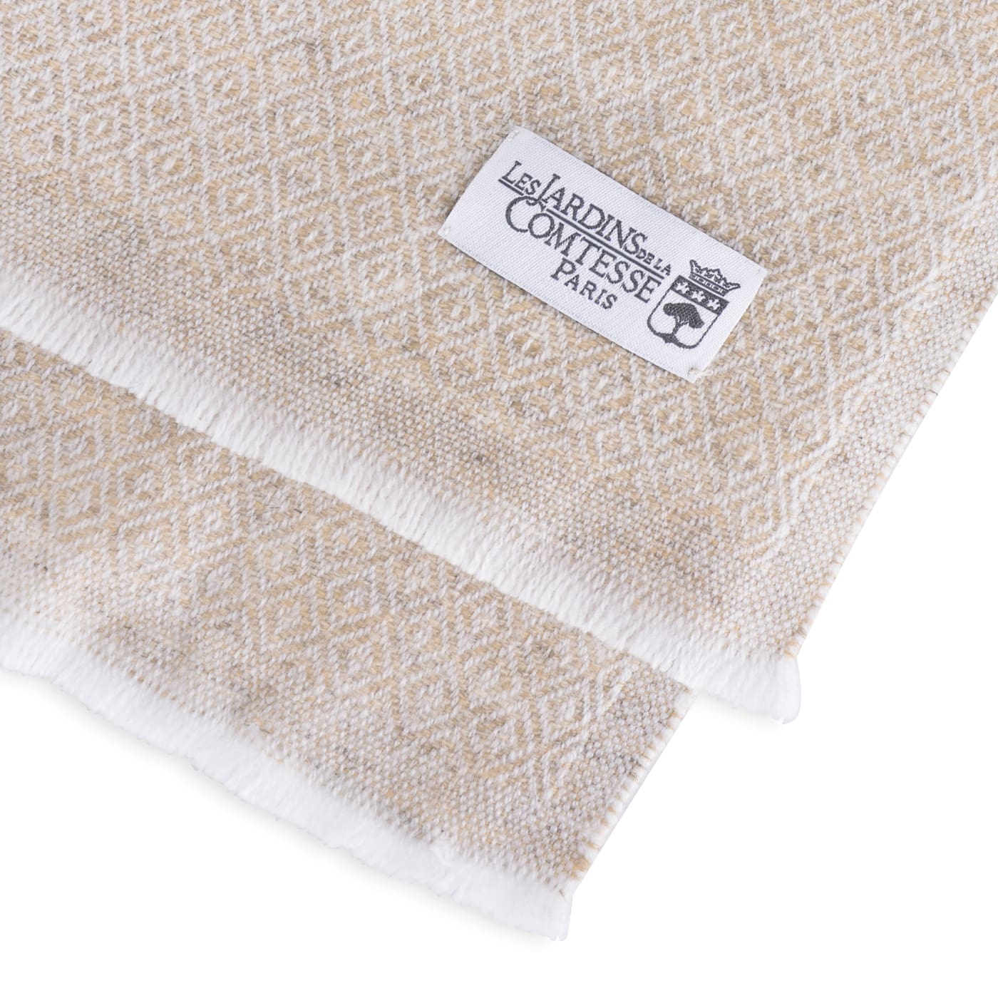 Bufanda de cachemira y lana de Hombre estampado diamante Camel