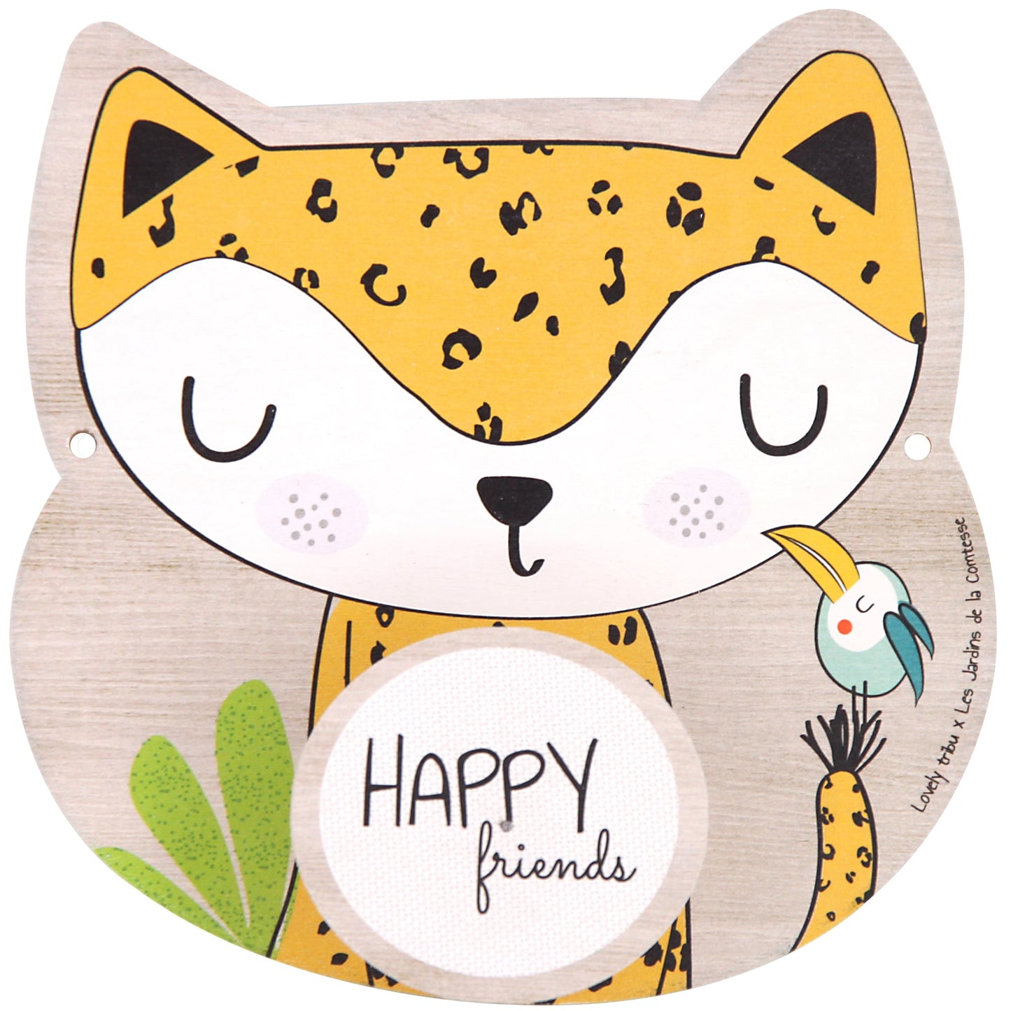 Percha de pared infantil - Perchero de madera para la habitación infantil "Gigi la Jirafa"
