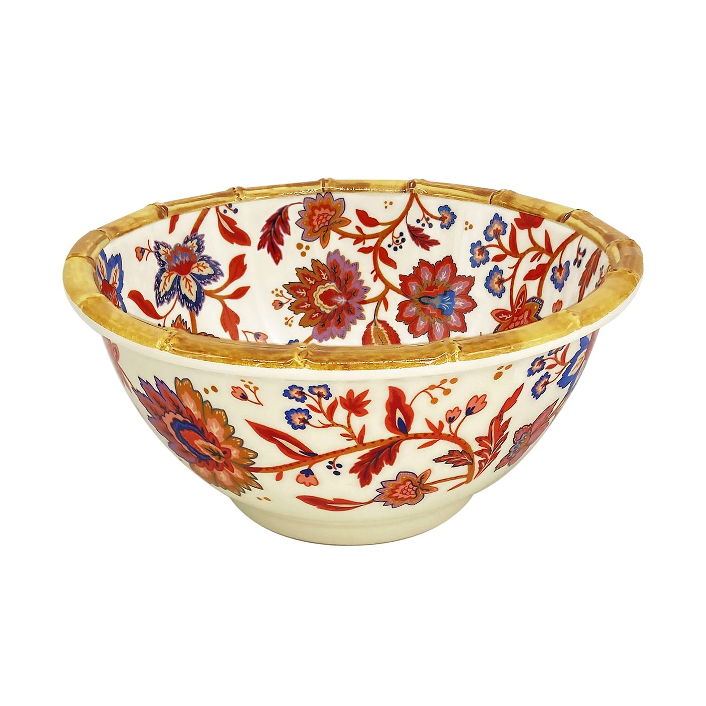 Cuenco pequeño de melamina con flores indias - Ø 15 cm