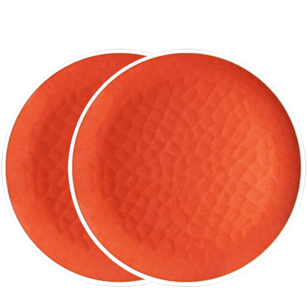2 Platos Pequeños 23 cm irrompibles de melamina pura – Roja. 2 unidades