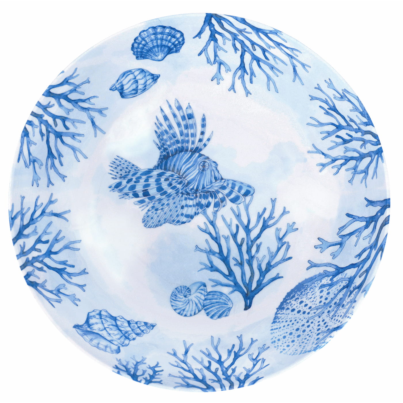 Ensaladera grande de melamina coral - Ø 31 cm