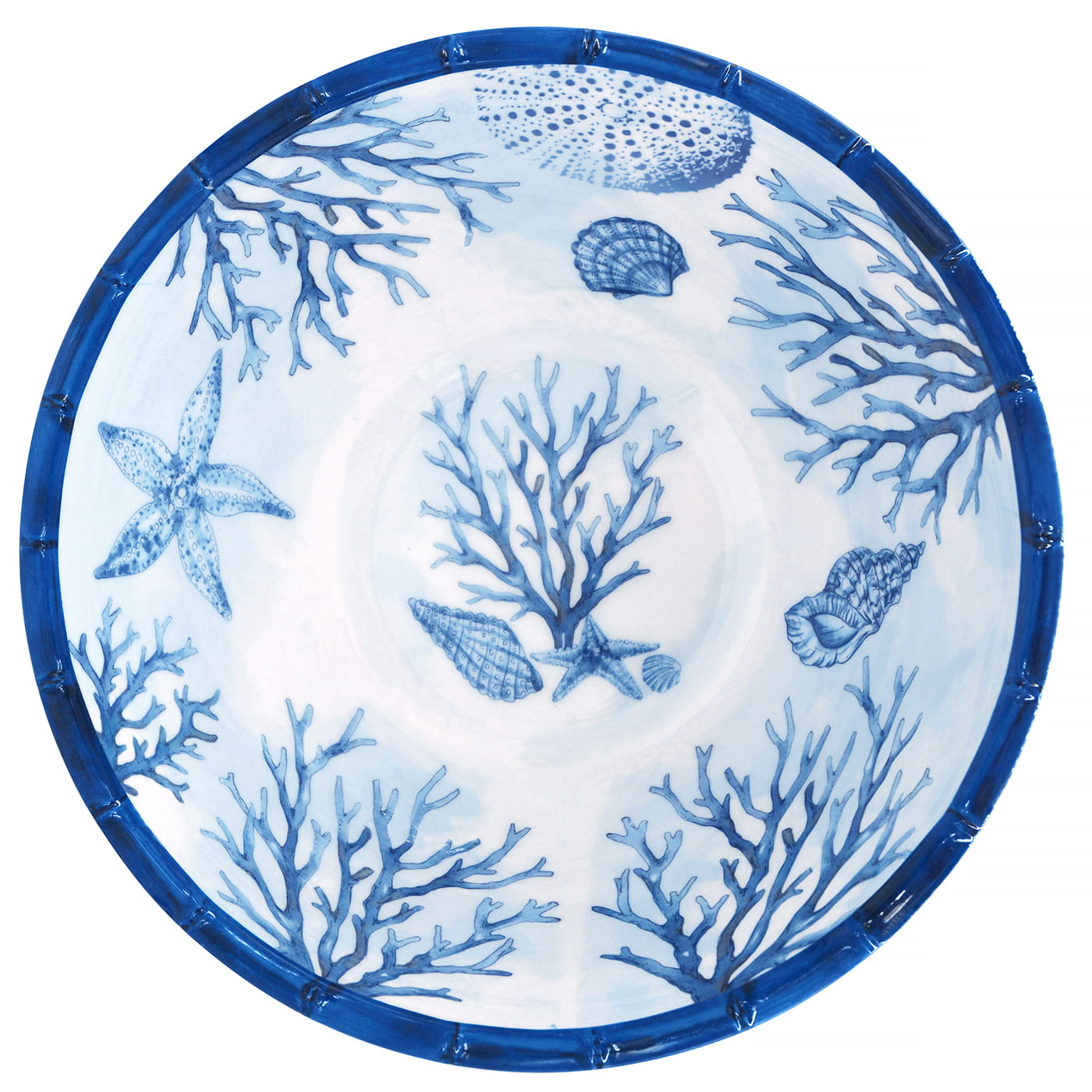Ensaladera de melamina coral profundo - Ø 25 cm
