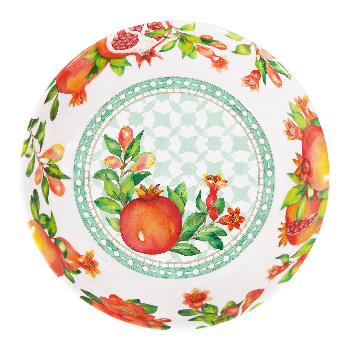 Plato hondo grande en melamina granada - 19 cm
