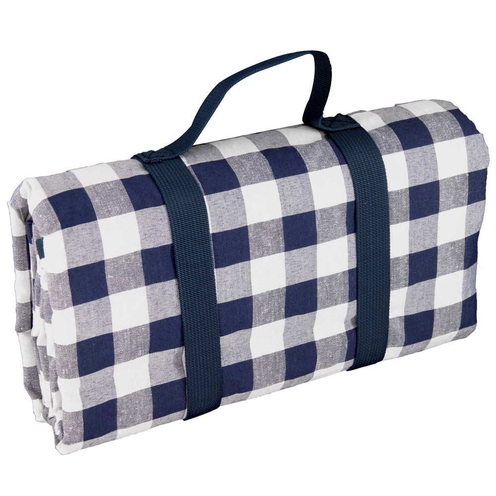 Manta picnic impermeable XL cuadros azules