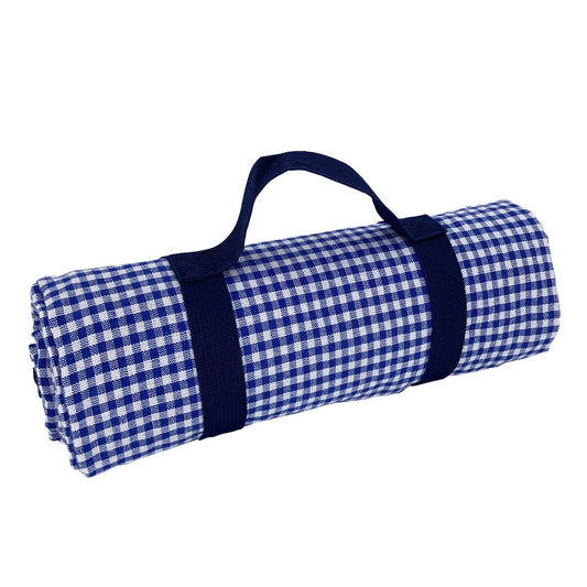 Manta picnic impermeable vichy azul