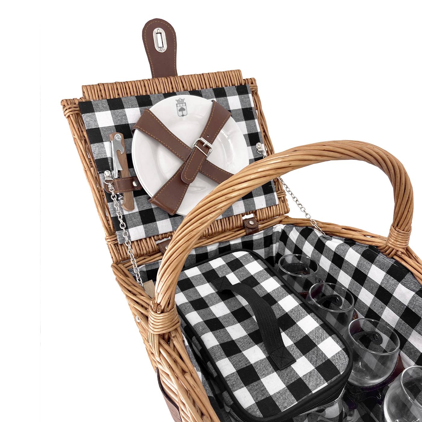 Cesta picnic de mimbre Montaigne - 4 personas