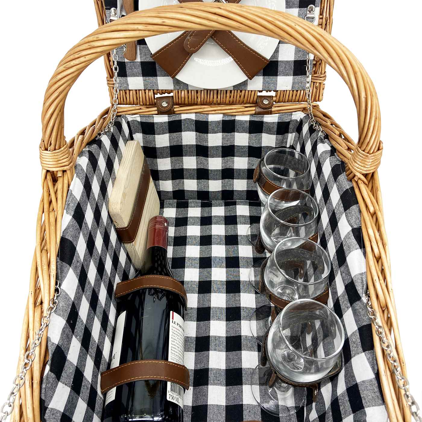 Cesta picnic de mimbre Montaigne - 4 personas