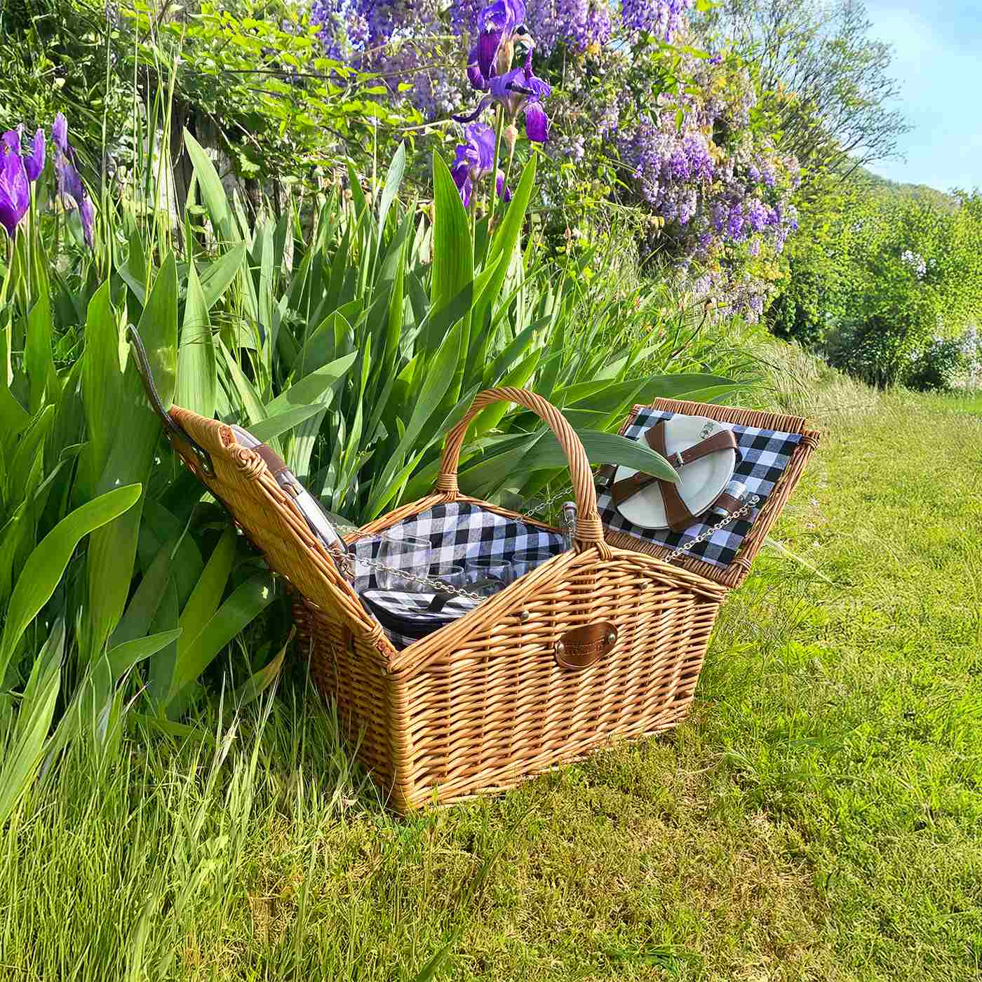 Cesta picnic de mimbre Montaigne - 4 personas