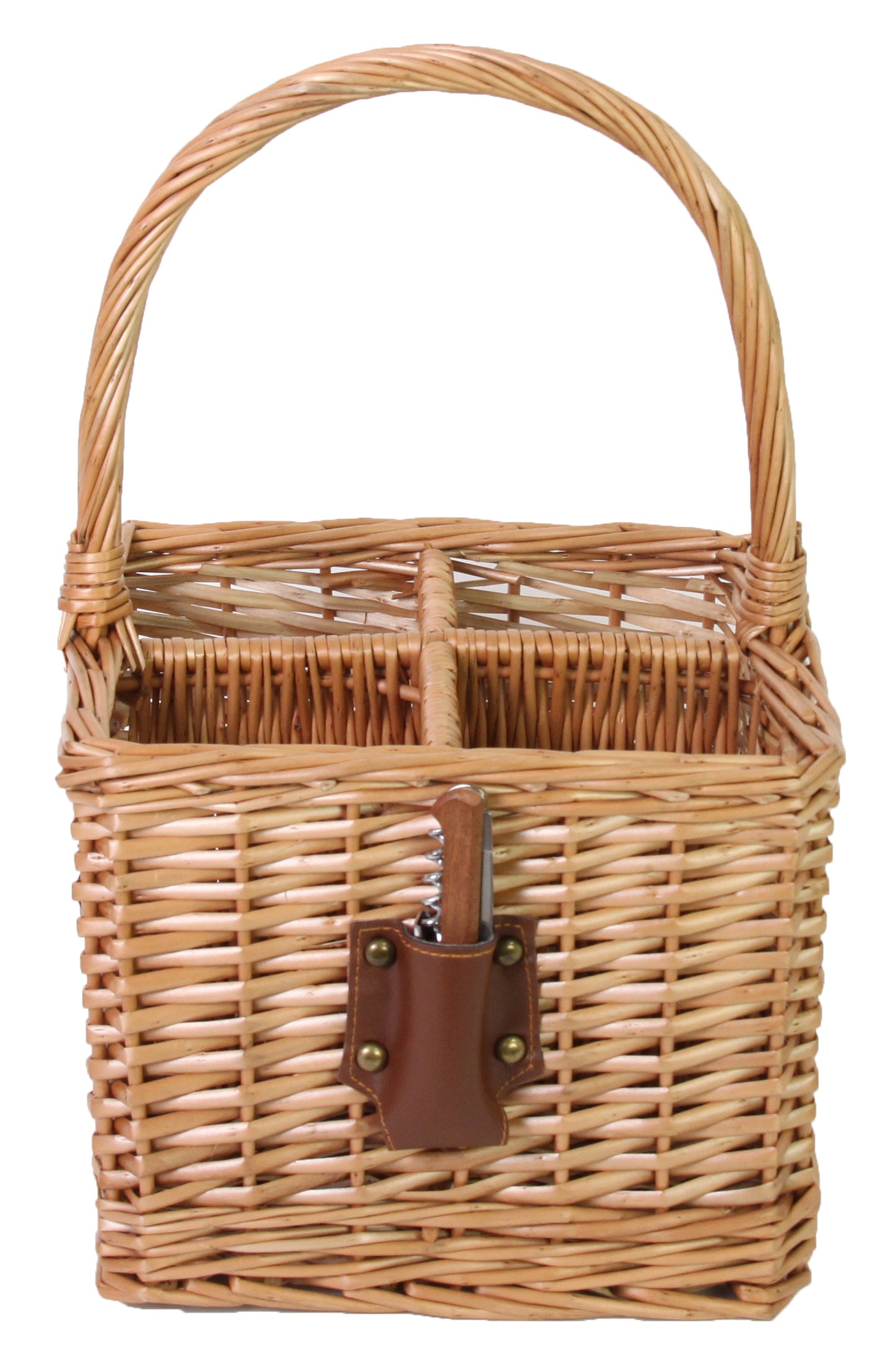 Cesta de mimbre para botellas - 4 estantes