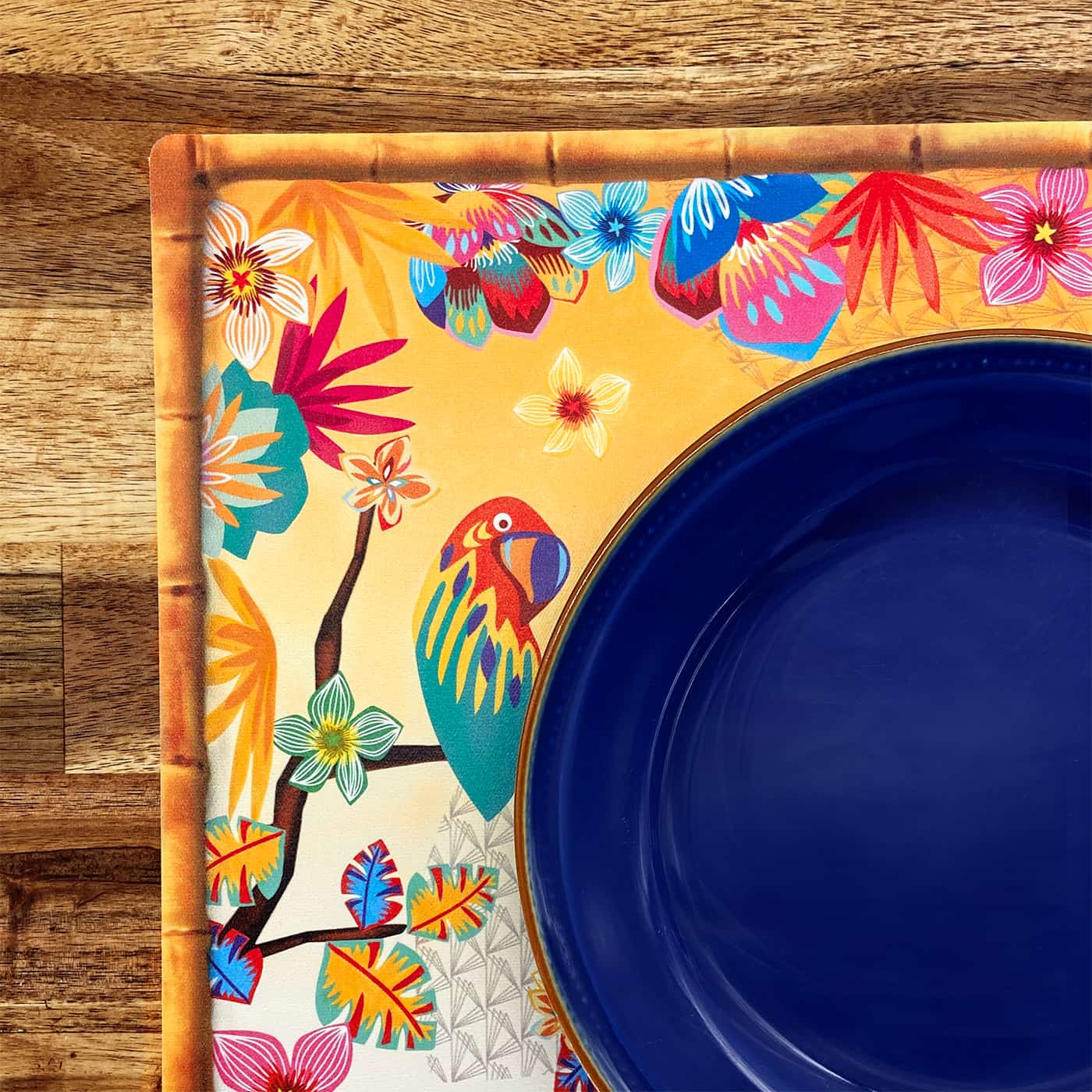 Mantel individual (40 x 30 cm) set de 6 - tema Loros de Bahia