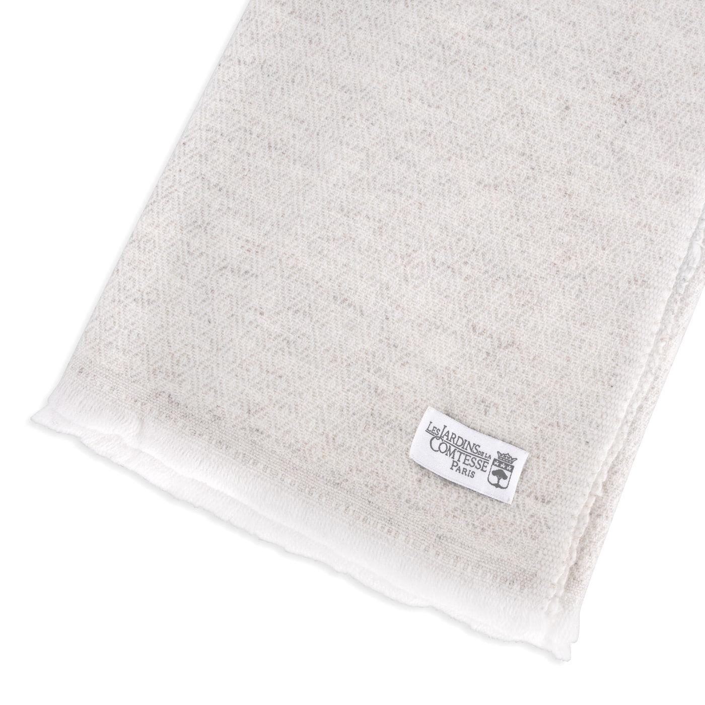 Estola / pashmina de mujer de cachemira y lana Beige Almendra estampado diamante