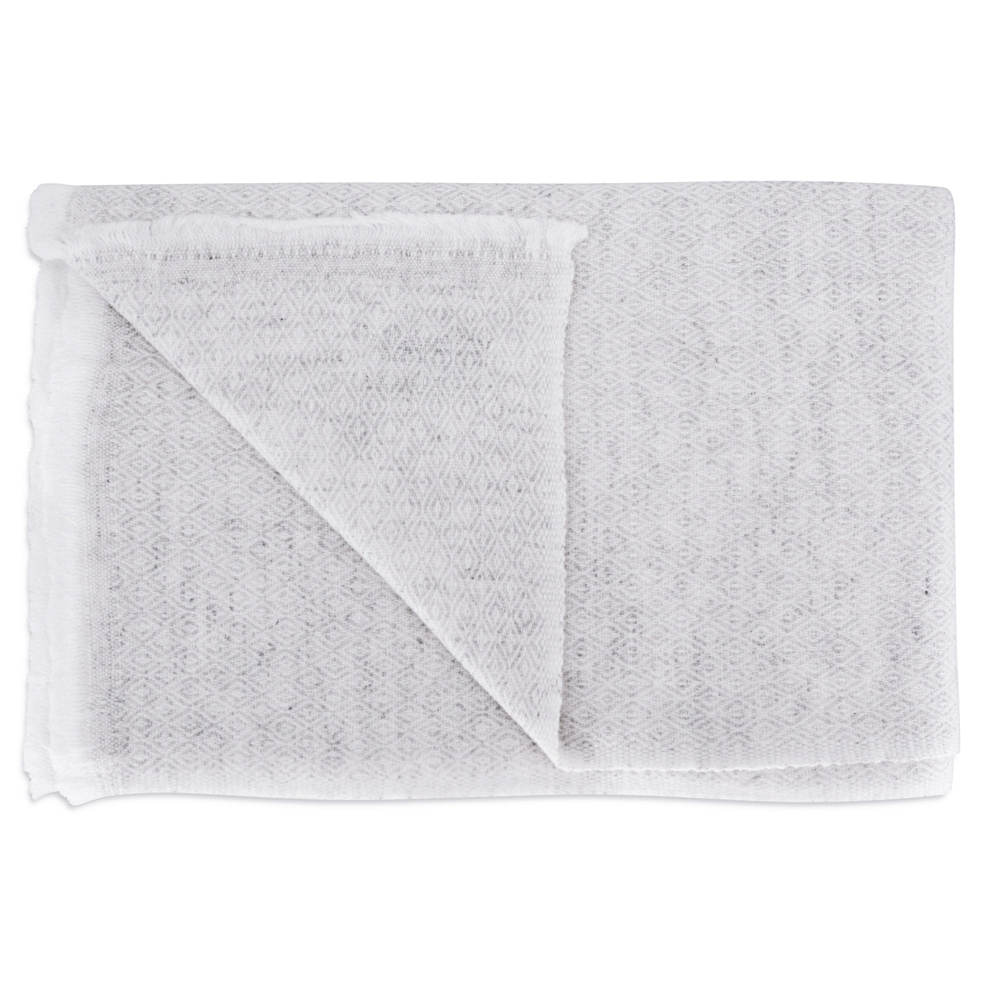 Estola / pashmina de mujer de cachemira y lana Gris Plateado estampado diamante