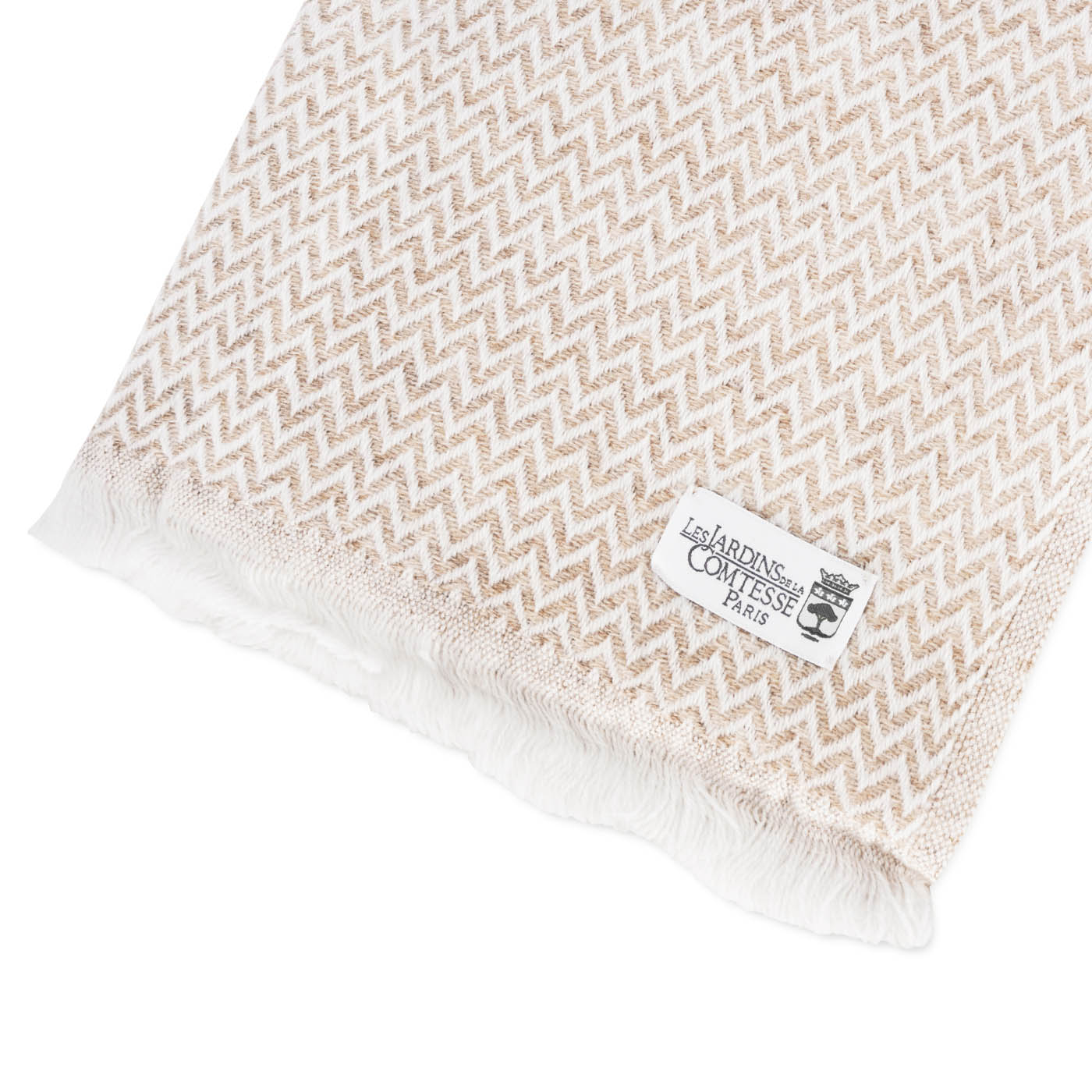 Estola / pashmina de Mujer de cachemira y lana Camel de espiguilla