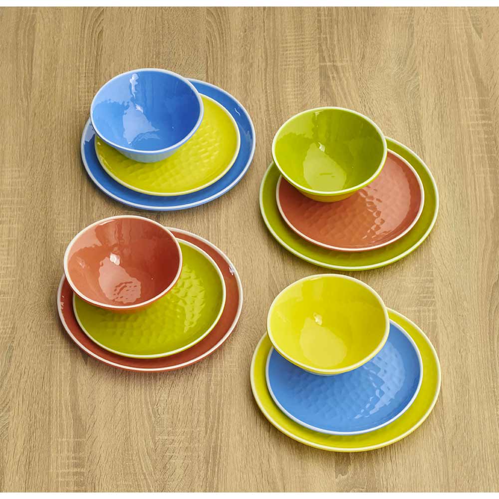 2 Platos Pequeños 23 cm casi irrompibles de melamina pura– Verde. 2 unidades