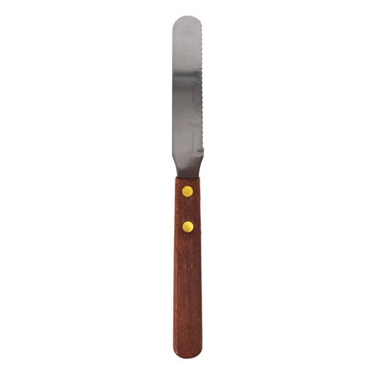 Cuchillo para pan con mango de madera marrón oscuro