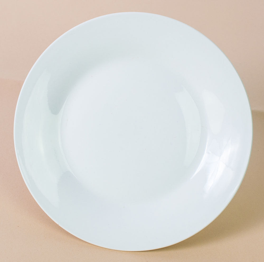 Plato fino de cerámica blanca - 20cm (sin logo)