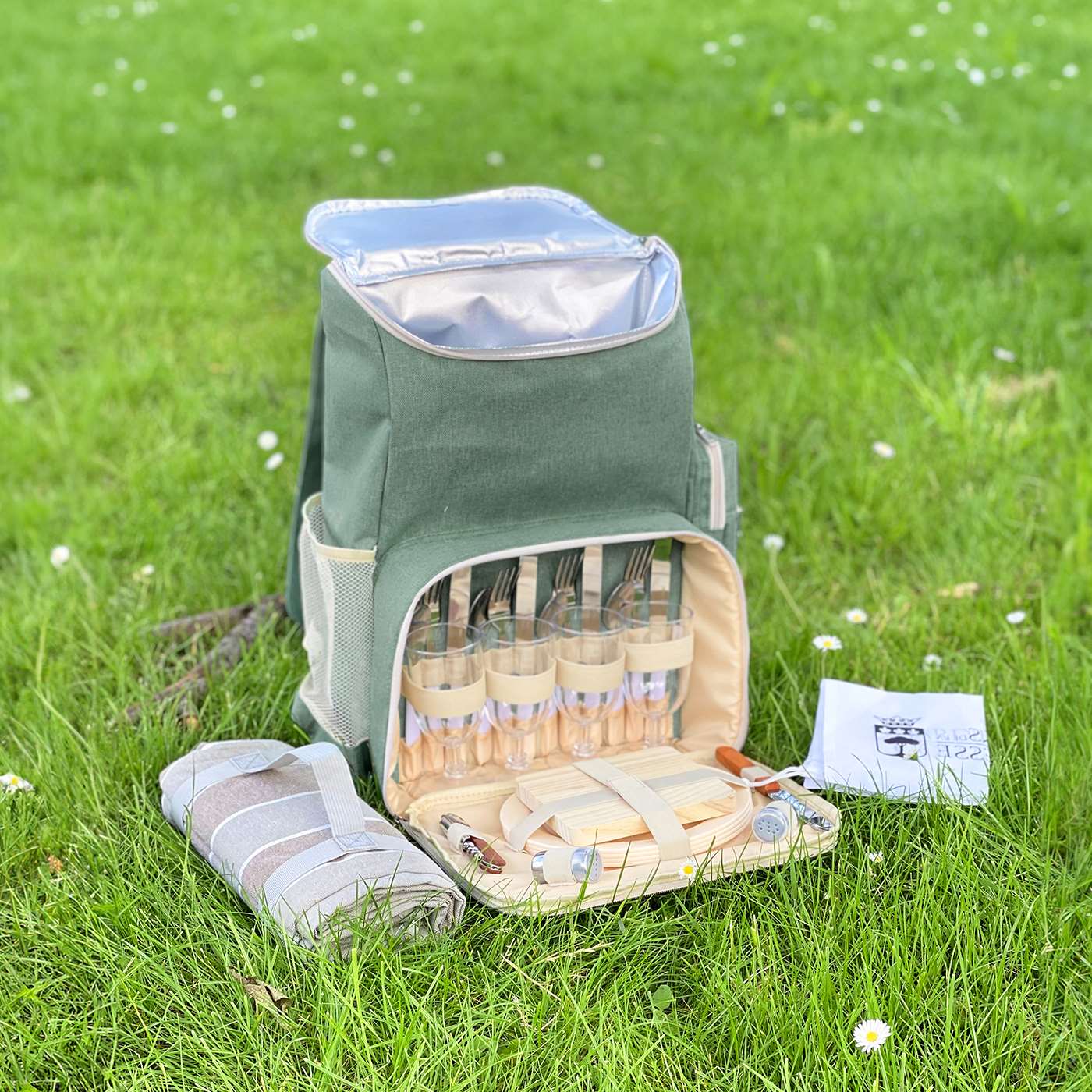 Mochila de picnic "Escapade" Verde - 4 personas