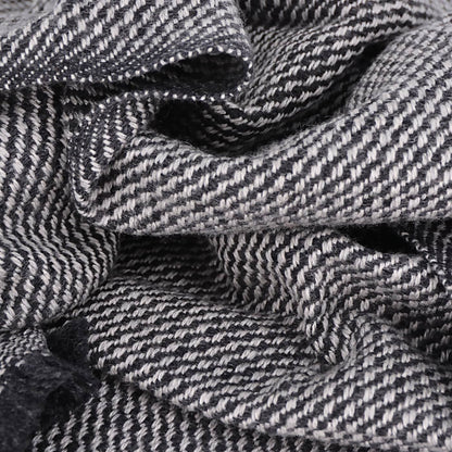 Bufanda de cachemira y lana de Hombre bicolor Gris Plateado / Gris Antracita