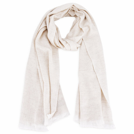 Bufanda de cachemira y lana de Hombre estampado diamante Beige Almendra