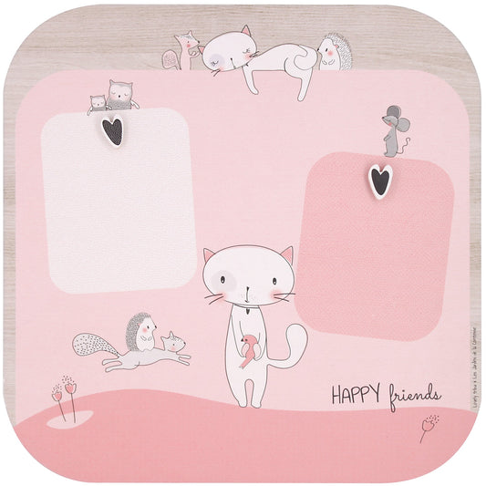 Gran portarretratos de madera con imán de "Lily la Gatita" - decoración de pared