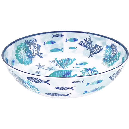 Ensaladera grande de melamina diseño marino - Ø 31 cm
