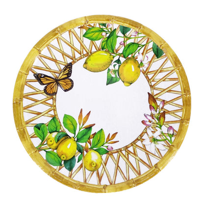 Plato de postre de melamina con limones - Ø 23 cm