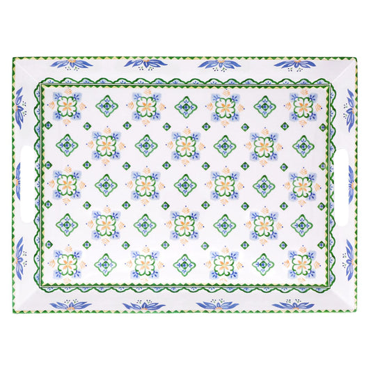 Bandeja grande en melamina con asas Evora 