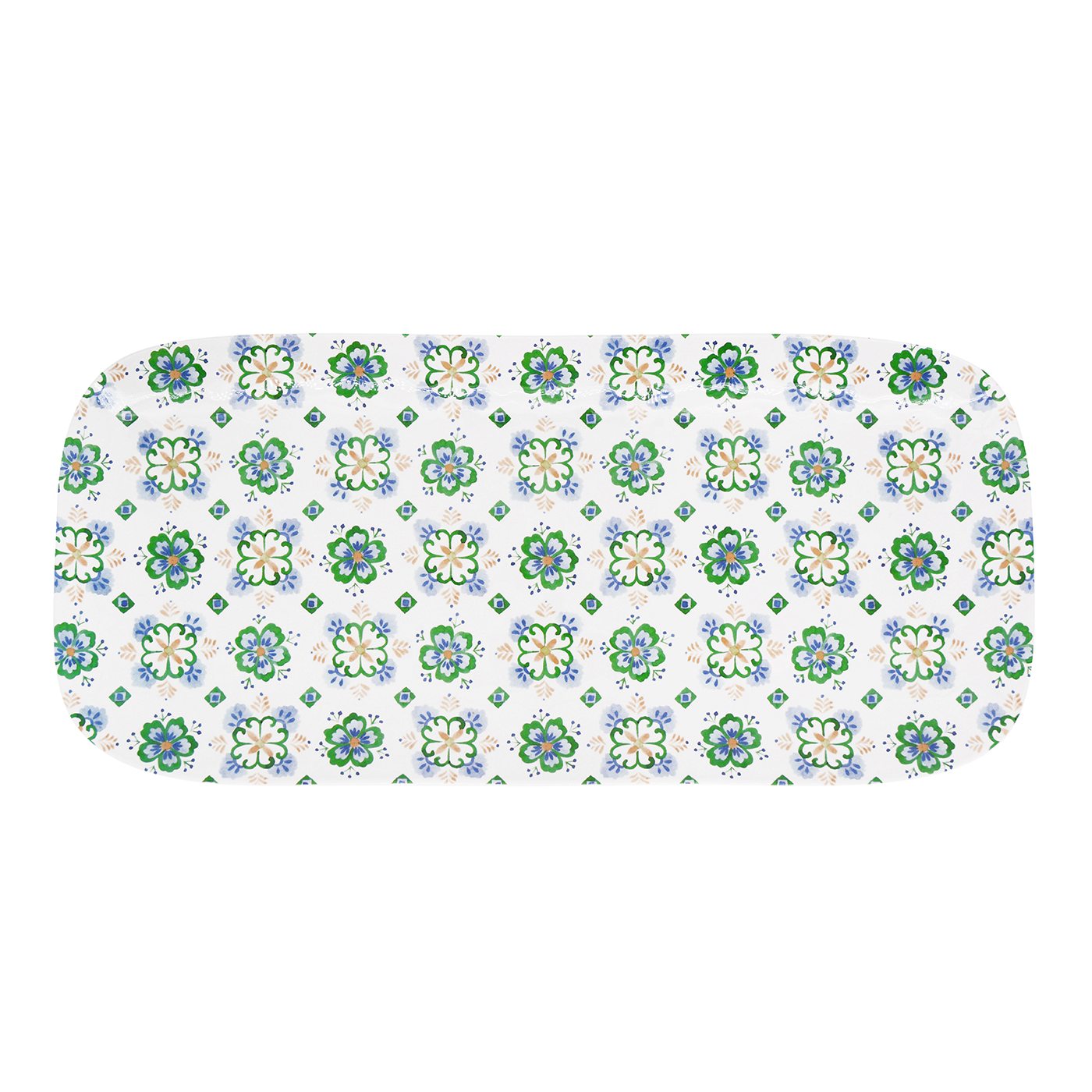 Plato rectangular largo para pastel en melamina Evora - 37,5 cm