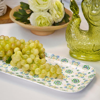 Plato rectangular largo para pastel en melamina Evora - 37,5 cm