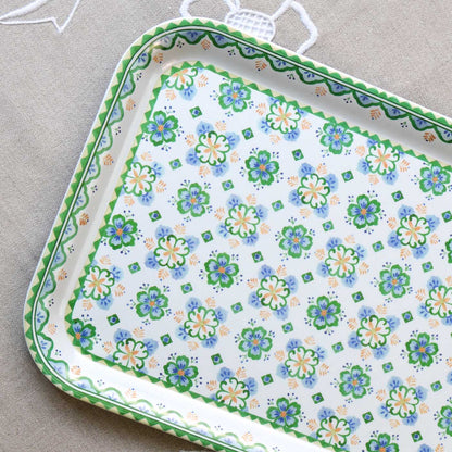 Pequeña bandeja de presentación rectangular en melamina Evora - 33 x 26 cm