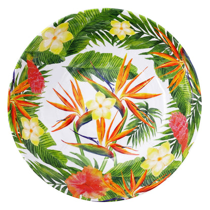 Ensaladera grande de melamina con flores - Ø 31 cm