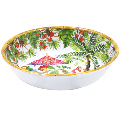 Plato hondo grande de melamina para pasta con monos - Ø 23 cm