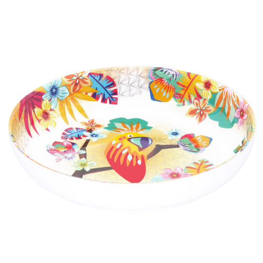 Plato hondo de melamina con loros - Ø 20 cm
