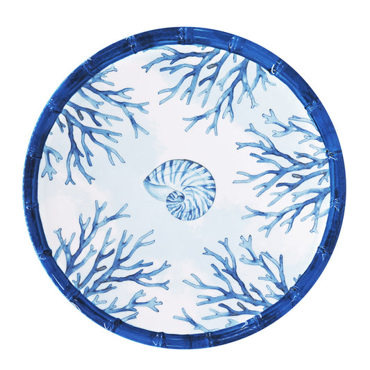 Plato de postre pequeño de melamina coral - Ø 23 cm