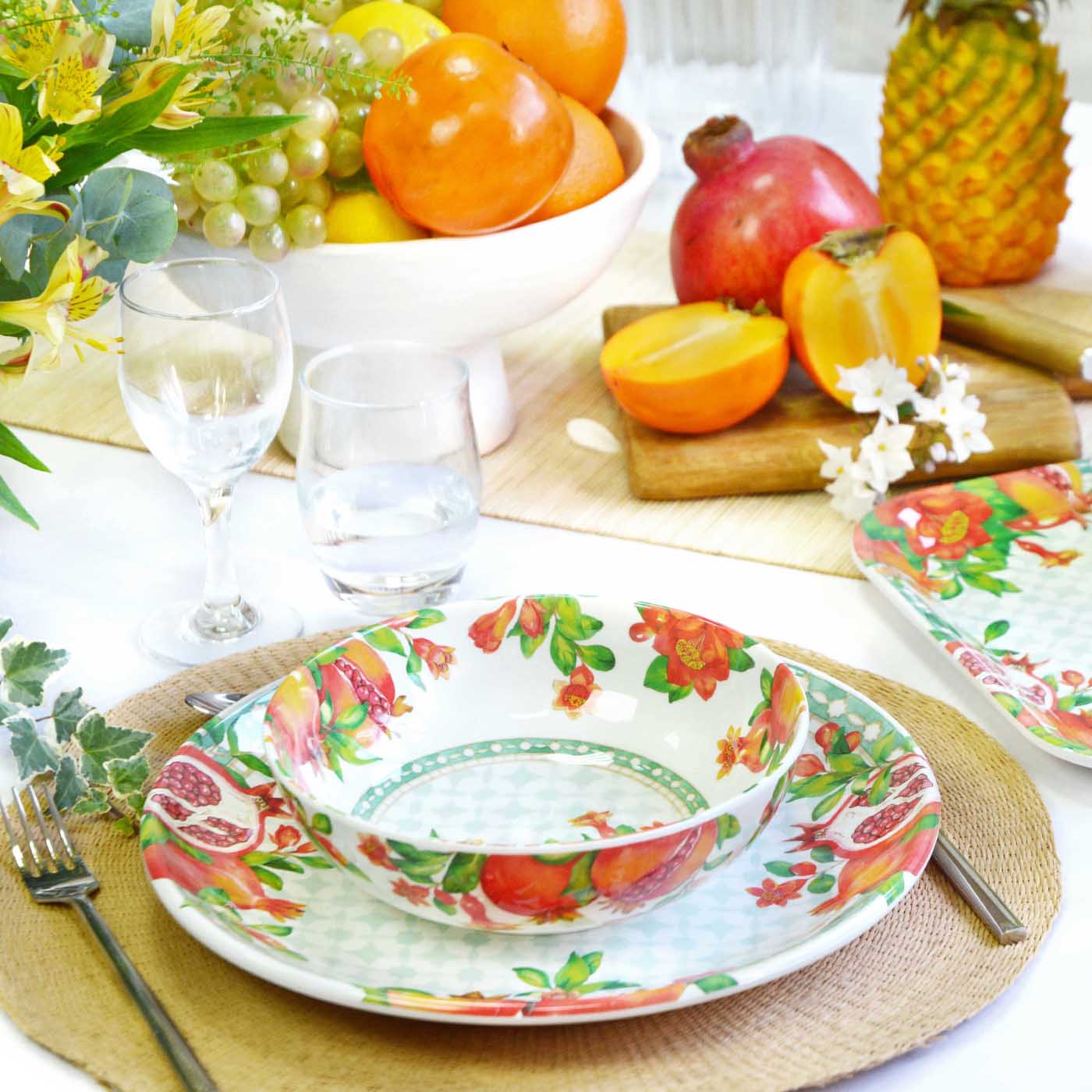 Plato hondo grande en melamina granada 19 cm – Les Jardins de la