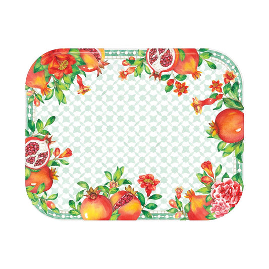 Pequeña bandeja de presentación rectangular en melamina granada - 33 x 26 cm