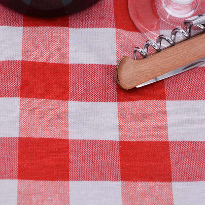 Manta picnic impermeable XL cuadros rojos y blancos