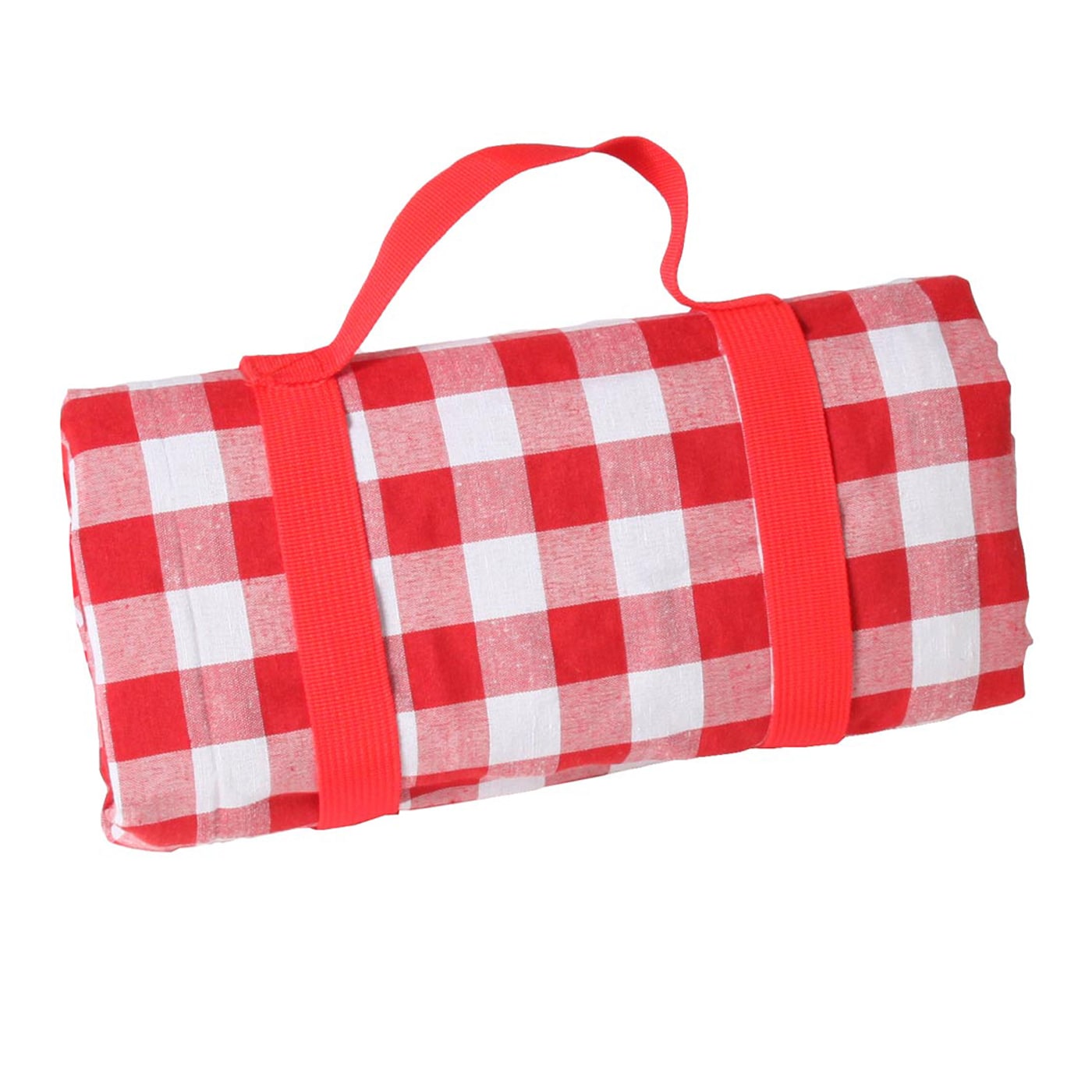 Manta picnic impermeable XL cuadros rojos y blancos