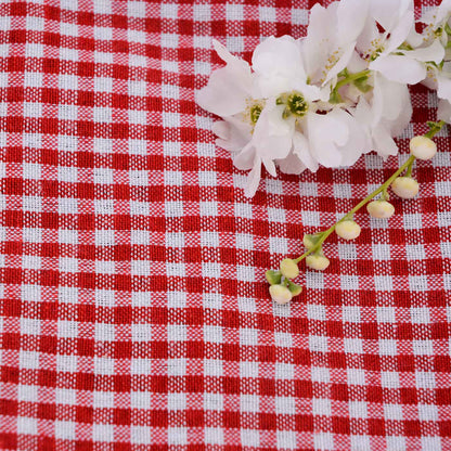 Manta picnic impermeable vichy rojo y blanco