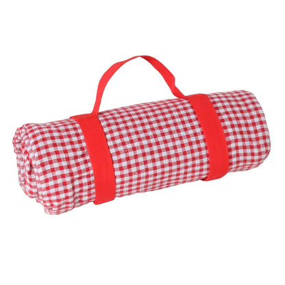 Manta picnic impermeable vichy rojo y blanco