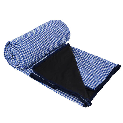 Manta picnic impermeable XL vichy azul