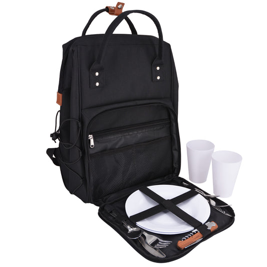 Mochila de picnic "Escapade" Negro - 2 personas