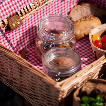 Cesta picnic Solo - Vichy rojo - 1 persona