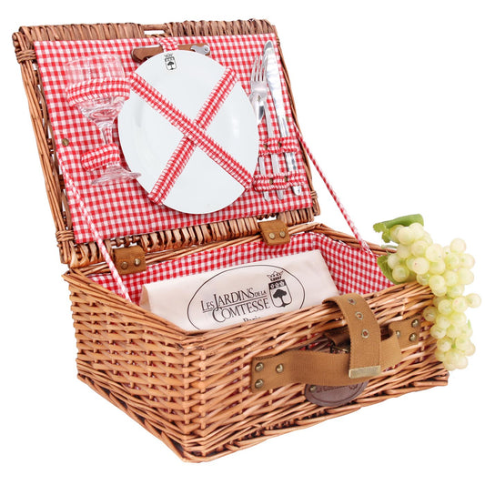 Cesta picnic Solo - Vichy rojo - 1 persona
